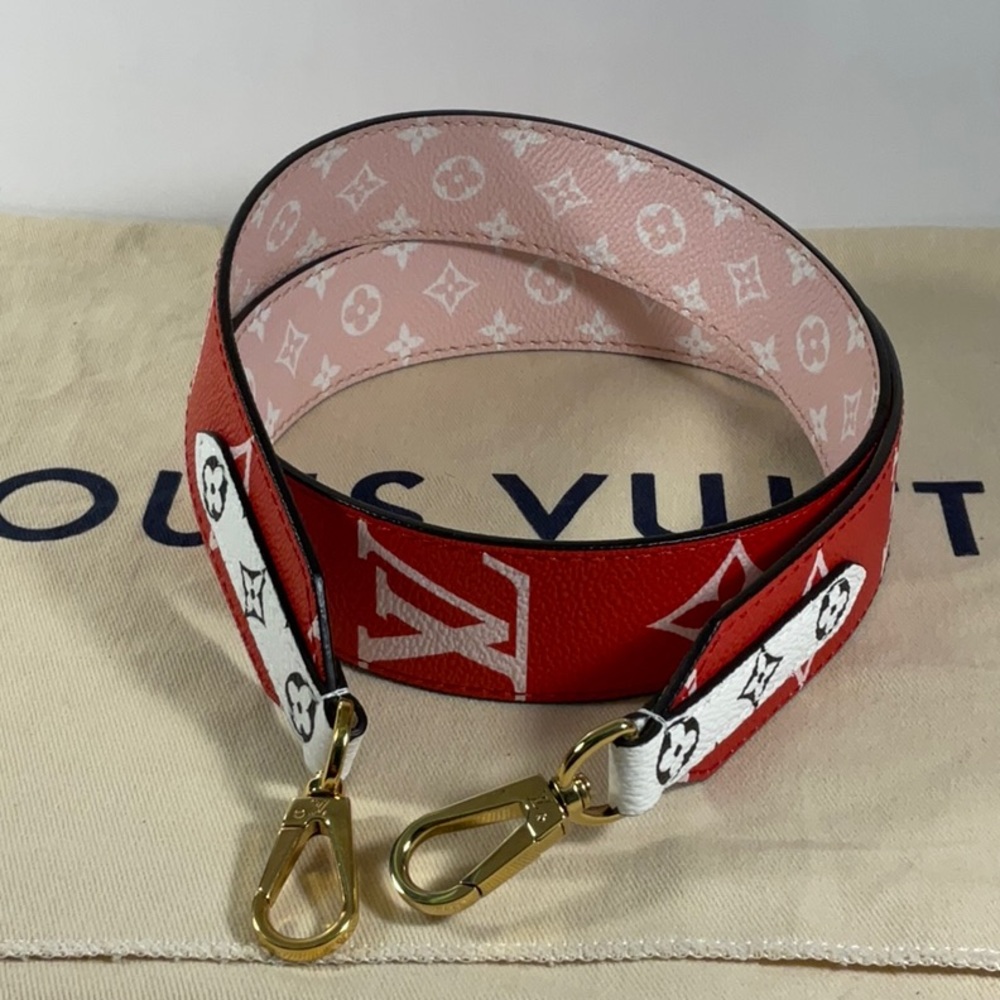 Authentic Louis Vuitton Bandouliere Strap Rouge and Rose Colors - what a find!
